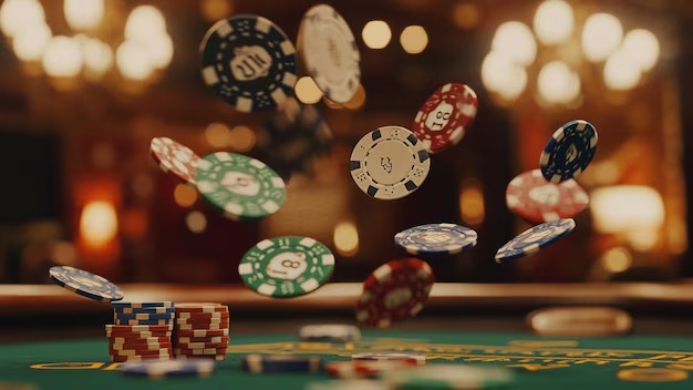 Cash game chip layout and table setup